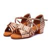 Zapatos de tacón alto para niños con estampado de leopardo nuevos 2023, zapatos de práctica de baile de suela blanda para danza latina, zapatos de baile estándar nacional para niñas