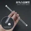 Tapa roja tubo transparente herramienta para quitar cera del oído tapa suave cilindro de almacenamiento caja de almacenamiento tubo caja de plástico portátil 20 cm