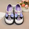 Zapatos de piel para niña Kuromi 2026 primavera nuevos zapatos de princesa para niños para actuaciones, zapatos escolares negros elegantes para niñas pequeñas