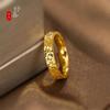 Anillo de oro roto con destellos, hielo roto, cobre chapado en oro, joyería de oro arena de alta calidad, personalidad, todo a juego, luz, lujo, simple, joyería femenina