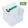 Garrafa de Água Recipiente Portátil Bolsa de Água para Campo Água Potável Bolsa de Água Dobrável Transparente Outdoor Água 20L Balde Armazenamento