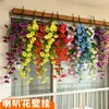 Colgante de pared de gloria de la mañana artificial más vendido transfronterizo jardín patio cesta colgante decoración de flores colgantes decoración del hogar