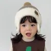 Protección auditiva para otoño e invierno gorro para niños gorra cálida a prueba de viento gorro de punto jacquard para niños y niñas gorro de punto para bebé