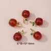 Acessórios Pingente de Ágata Vermelha Natural Pêssego Caqui Joias de Frutas Pequenas Contas Soltas Material DIY Acessórios para Pulseira Atacado