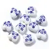 Cuentas Sueltas Azules de Cerámica con Estampado de Flor de Ciruelo Materiales para Collares Pulseras Hechas a Mano con Cuentas Sueltas Porcelana Azul y Blanca