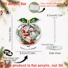 Adornos giratorios acrílicos 2D con forma de manzana de cristal de Papá Noel y muñeco de nieve, los más vendidos transfronterizos de Navidad, regalos decorativos