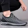 Sapatos Casuais Esportivos Respiráveis de Malha Tecida Fly para Homens no Verão, para Pais de Meia-Idade, Sapatos Casuais Esportivos para Caminhada, Transfronteiriços
