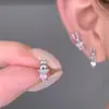 Kawaii Lindo Tornillo de Hueso de Oreja de Conejo Dibujos Animados Tornillo de Hueso de Oreja Espiral Pendiente de Oreja Ins Animal Pendientes de Conejo