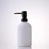 Botella de Lavado de Manos de Rayas Verticales de Alta Calidad, Vidrio Espeso, Botella Dispensadora Multifuncional para Loción y Gel de Ducha, Botella de Vidrio Resistente a la Humedad y al Calor
