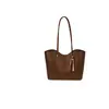 Bolso Tejido para Mujer 2025 Otoño Nuevo de Moda Estilo Coreano Bolso Tote Simple Gran Capacidad para Hombro Bolso de Cubo para Viajes
