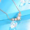 Collar de plata de ley S925 con forma de estrella pequeña, ideal como regalo de cumpleaños para novias, cadena de clavícula de alta calidad.