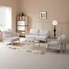 Sofá de Plástico para Exteriores B&B Sala de Estar Sofá Doble Perezoso Empalme Desmontable Área de Balcón de Villa Sofá de Negociación