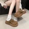Zapatos de plataforma tipo Birkenstock para mujer, sin cordones, suela gruesa, estilo retro nuevo Primavera 2026, zapatos casuales cerrados fáciles de poner