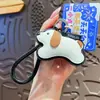 Accesorios Creativos de Llavero de Cuero de León Pequeño para Mujer, Colgante de Cuero de Capibara de Dibujos Animados Lindo, Pequeño Regalo