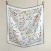 Pañuelo de seda para mujer, estilo nuevo en primavera y verano, temperamento de seda de morera estampado pañuelo cuadrado que combina con todo, pañuelo exterior, chal
