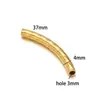 Pingente Rosqueado de Cotovelo 37mm Banhado a Ouro 18K de Aço Inoxidável DIY Moda Colar Pulseira Acessórios de Joias Lote Transfronteiriço