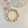 Posavasos de Ramo de Rosas Hecho a Mano Terminado Crochet de Lana Cambio de Taza Ramo de Mano Regalo Creativo Posavasos de Flor Tejida