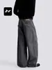 Pantalones Cargo Casuales Sueltos para Hombres y Mujeres, con Ricos Bordes Deshilachados de Estilo Americano, Vintage Desgastado Personalizado, Modernos, Adelgazantes, de Pierna Recta, Pantalones Largos Casuales