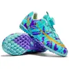 Zapatos de Fútbol de Caña Alta Transfronterizos para Niños y Niñas, Zapatos de Entrenamiento con Tacos para Adultos, Zapatos Deportivos Profesionales Transpirables Antideslizantes con Tacos Largos