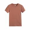 Camiseta Feminina Japonesa Manga Curta Gola Careca Lisa Base Casual Versátil Emagrecedora para o Dia a Dia
