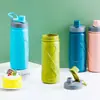 Garrafa de Água Esportiva Portátil de PP de Grau Alimentício para o Verão, Copo para Beber Diretamente, 550/600ml/700ml/800ml