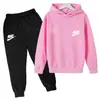 Conjunto de Sudadera para Niños Estilo Urbano Moderno Nuevo Popular Sudadera con Capucha para Niños y Niñas Conjunto Aliexpress Comercio Exterior Europa y Estados Unidos