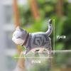 Gato gatito cabeza giratoria de PVC miau control mano joyería flor gato gato gato modelo animal pequeño joyería para pastel