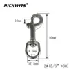 RICHWITS acero inoxidable 316 anillo ovalado gancho de cabeza única gancho de resorte gancho para mascotas hebilla para perros gancho de buceo