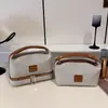 2025 Transfronteiriça Amazon Nova Bolsa de Maquiagem de Lona Estilo Retrô High-End Etiqueta de Metal Bolsa de Viagem de Luxo Leve Bolsa de Armazenamento