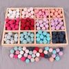 16mm,20mm comercio exterior color gancho de mano cuentas de lana bola de algodón bola tejida cuentas bola decorativa diy con cuentas a mano