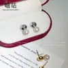 Th0385 S999 Plata de Ley Estilo Coreano Sencillos y de Alta Gama Aretes de Perla Natural con un Temperamento Único y Elegante para Mujeres