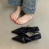 Zapatos Planos Elegantes de Tacón Gatito de Nuevo Estilo para Mujer, Cómodos, 2025, Puntiagudos, con Punta Francesa
