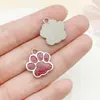 28 Goteo de Aceite Dibujos Animados Brillo Fino Pata de Gato Huella de Pata de Oso Colgante DIY Etiqueta para Cachorro Etiqueta para Mascota Accesorios de Joyería