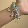 Tesouro Verde Menta ~ Exquisito Pulseira Verde Menta Fria Leiteira Moda Elegante Versátil Pequena Fresca Pulseira de Contas para Mulheres