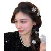 Horquilla de copo de nieve para mujer 2023 nuevo otoño e invierno de alta gama clip lateral flequillo frente horquilla rota adorno navideño