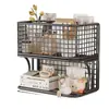 Estante Organizador de Almacenamiento Multicapa para Dormitorio Cocina Baño Dormitorio Estante de Pared sin Taladro Cesta de Almacenamiento de Pared