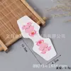 100 peças por maço, cartões de papel para embalagem de acessórios de cabelo e elásticos de cabelo, etiquetas de anel de cabelo, cartões para elásticos de cabelo, cartões adesivos para atacado, etiquetas de cabeça