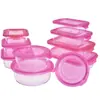Venta al por mayor de fábrica juego de cinco piezas de cuencos transparentes de vidrio con tapa set de cuencos para conservar la frescura lonchera cuenco para fideos instantáneos serie de cuencos para ensaladas