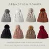 Nuevo Gorro de Invierno Tejido con Forro de Lana Cálido Grueso Trenzado Punto Grueso Gorro de Lana Versátil Color Sólido Protección para los Oídos Gorro de Poner