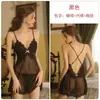Conjunto de lencería sexy Guiruo: deseo puro, sin espalda, malla transparente, encaje bordado, camisón con bata, conjunto sexy 1899
