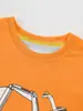 Suministro Transfronterizo 26 Años de Nuevas Camisetas Infantiles de Primavera y Verano con Animales de Dibujos Animados y Coches, Tops Infantiles con Cuello Redondo Estampados en Stock