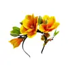 Amazon Venda Quente Transfronteiriça Faixa de Cabelo com Cabeça de Flor de Lírio Flores Grandes Simuladas Acessórios de Carnaval Fotografia de Férias na Praia Adorno de Cabeça