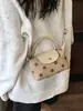 Bolso de mano patchwork de mezclilla lavada estilo americano y piel sintética, versátil para el uso diario, bolso ligero para mujer de hombro y cruzado