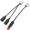 Cenicero de coche hembra con cable Cargador de coche hembra Cable de coche para asiento de coche Alta corriente 0.75 metros cuadrados Base de cargador de coche modificada 30 cm