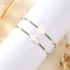 Pulsera de Cuentas Transfronteriza con Diseño Sencillo, Pulsera de Corazón de Amor y Cruz, Lujo Ligero y Sensación de Alta Gama
