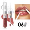 Julystar Labial Fácil de Colorear Doble Cara Espejo Brillo de Labios Maquillaje Multicolor Larga Duración No se Pega a la Taza Brillo de Agua Aceite para Labios Brillo de Labios