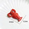 Colgante de comida de camarón cocido de simulación de resina, pendientes de cola de camarón lindos para juego de comida DIY, accesorios para llavero y joyería, colgante