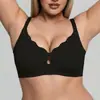 Roupa Íntima Transfronteiriça Europeia e Americana Tamanho Plus Sutiã Sem Aro Respirável Fino Sem Costura para Mulheres Verão Amazon Comércio Exterior Sutiã