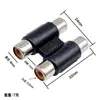 Conector de áudio 2RCA passagem direta cabeça dupla Lótus cabeça dupla Lótus 2AV passagem direta RCA passagem direta