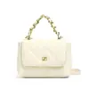 Bolso pequeño popular transfronterizo con patrón de rombos y cadena para mujer, nuevo y moderno bolso cruzado versátil de verano 2026, bolso cuadrado pequeño de alta gama